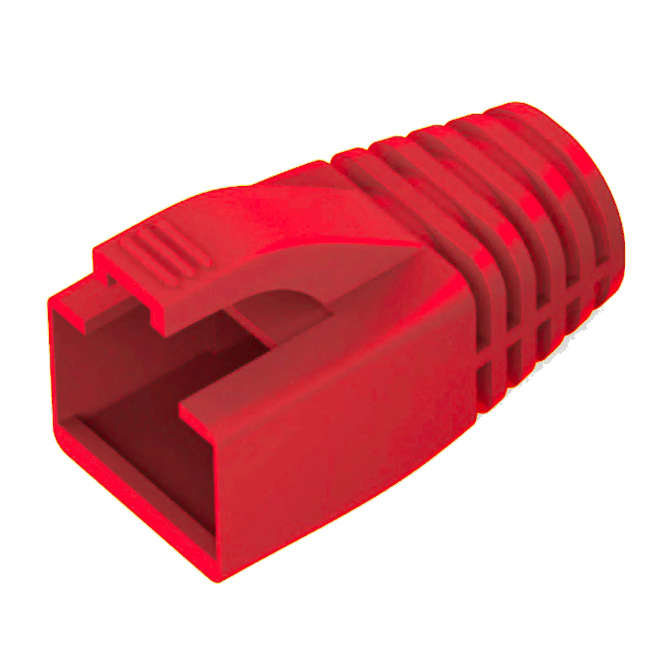 RJ45 SNAG FREE BOOT CAT5E RED RJ45BUBRE