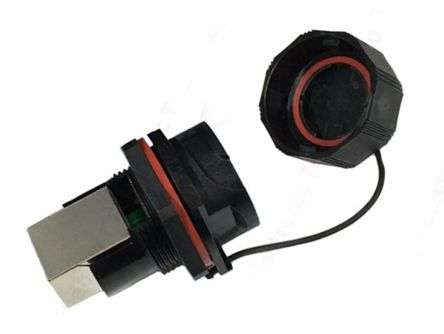 RJ45 PANEL MOUNT SOCKET IP67 WITH SCREW-ON COVER RJ45F71