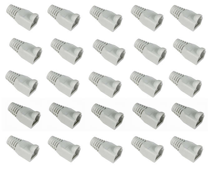 BOOT RJ45 ROUND CAB L-GY BUBBLE 28mm FOR 7mm CABLE - 1K/BAG RJ45SRB-LGREY