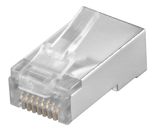 8W SHIELDED RJ45 FEEDTHROUGH PLUG CAT6/6a 1.2mm HOLES 22-28AWG - DEBULK EZ-CAT5E-CAT6-1.2S