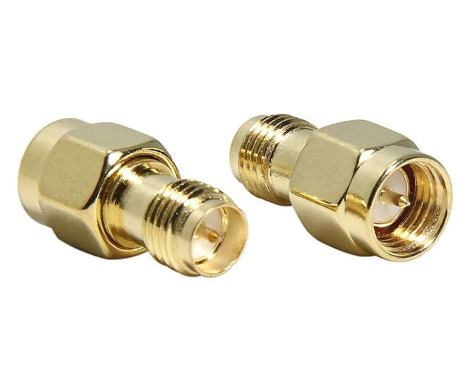 SMA ADAP REVERSE GENDER PLUG BODY WITH PIN TO SOCKET BODY WITH PIN RP-SMA-JK