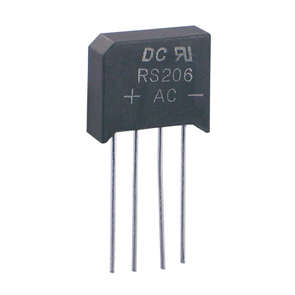 BRIDGE RECT SIL +AA- 800V 2A RS206 *DBK*