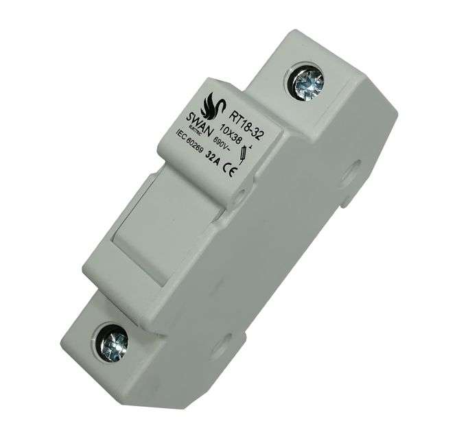HOLDER 1P FOR FUSE D/R MOUNT 10x38mm FH-RT18-32-1P A