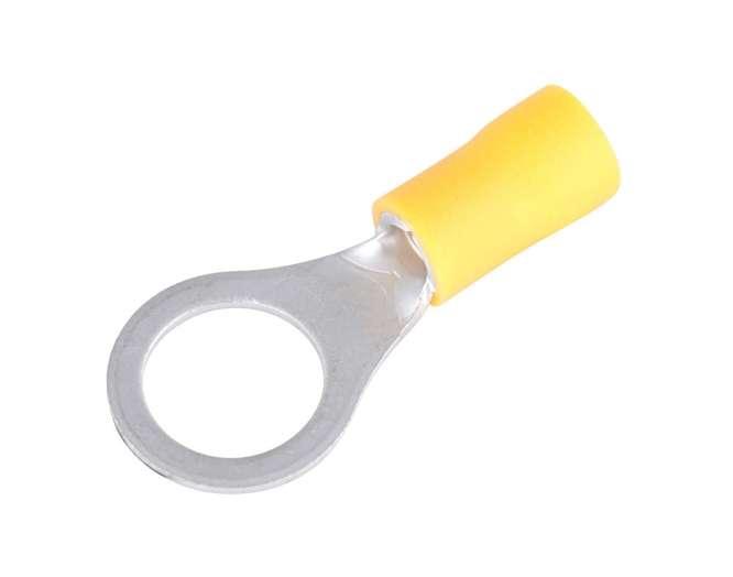 TERMINAL PRE-INSULATED RING LUG YELLOW R=10.5mm RV 5.5-10