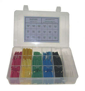 KIT SLEEVING HEATSHRINK ASSORTMENT - COLOR mm=55 CUT PCS  S-901-K2B (COLOR)