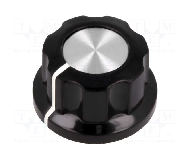 KNOB PLA BLACK HEX LIN 20x12x6.4 - DEBULK MF-A01P BLACK
