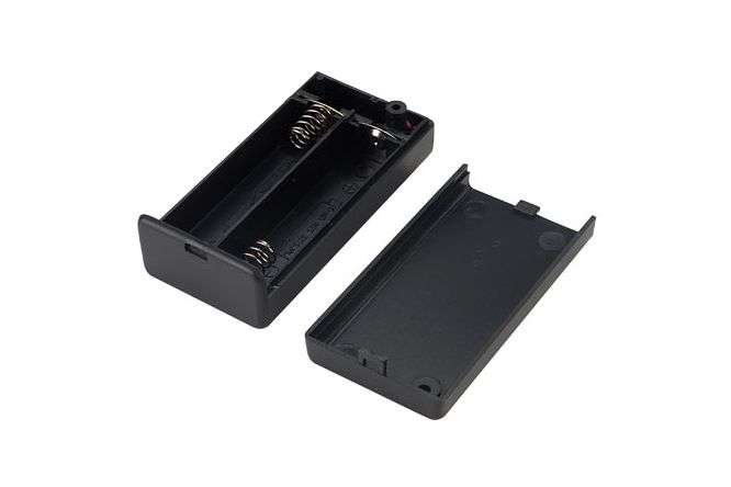 HOLDER FOR 2xAA BATTERIES WITH SWITCH  SBH-321-3AS
