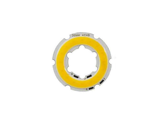 COB LED RING WHITE 1W 12V 350mA 30mm SBS-30-0402