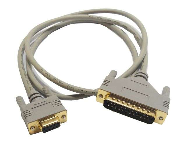 SERIAL LEAD DB25 PLUG-DB09 SOCKET 1M GREY SCP-F9M25