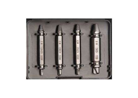 ALLOY STEEL SCREW EXTRACTOR SET 4PC  HSS4341-S2 / 190259
