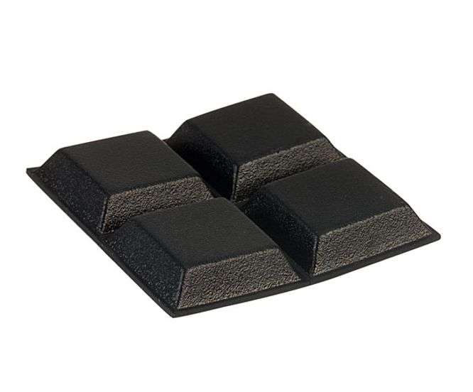 BUMPER ADHESIVE RUBBER FEET STICK-ON SQUARE 13x13x3.5 - 2K/BAG SF-004