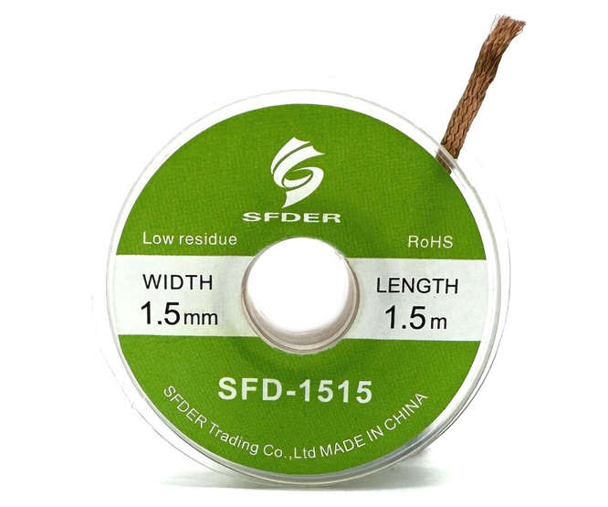 SOLDER WICK / CLEANING TAPE 1.5mm SFD-1515-GRE