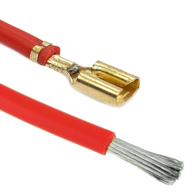 WIRE M/S CSA=2.5 OD=3.3 PUSH-ON TERMINAL END RED L=500mm SIAF2.5-RD