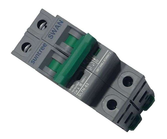 DC CIRCUIT BREAKER 20A 2P 550V C-CURVE  DC-SL7-63N-220