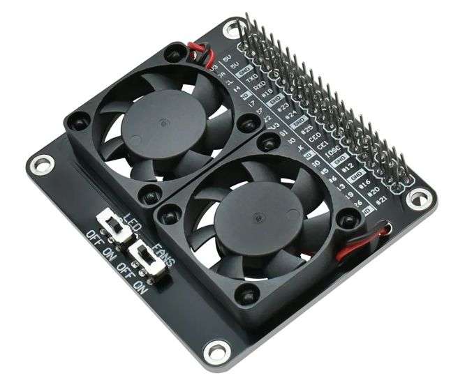 RASPBERY PI DUAL COOLING FAN 5VDC SMP0102