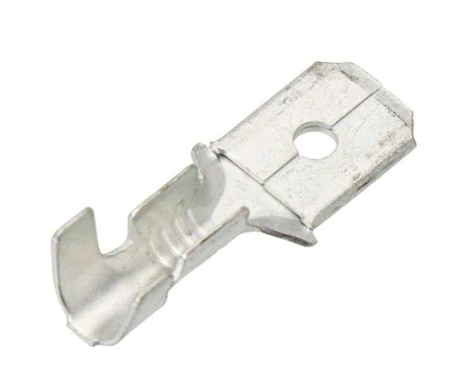 TERMINAL UN-INS BRASS 4.8mm MALE 220134