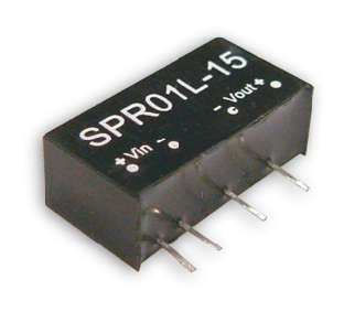 DC-DC CONVERTER DIP I=24 O=12 0A08 1W SPR01N-12 *D*