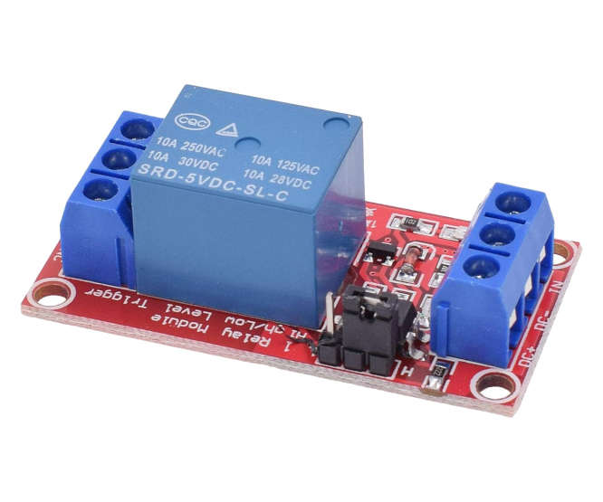 5V 10A 1CH RELAY BOARD WITH OPTOCOUPLER & TERMINALS 240295