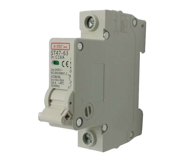CIRCUIT BREAKER MCB 1P 16A 3KA C-CURVE ST47M-3116