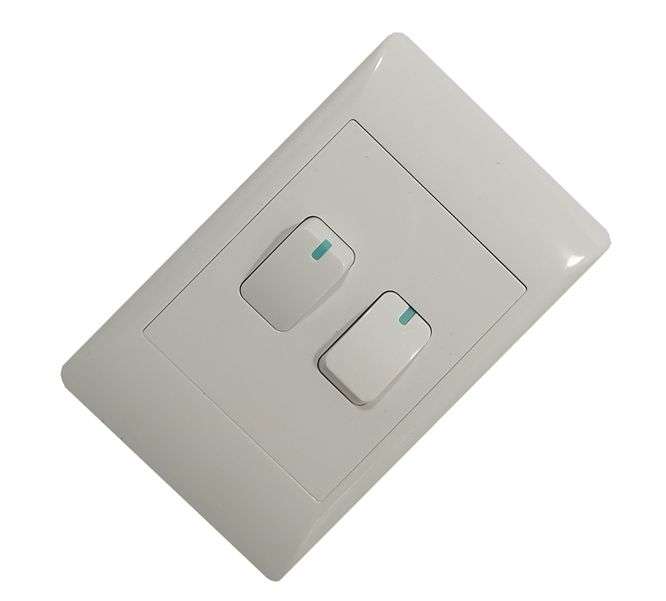 WALL MOUNT 2-LEVER 1W LIGHT SWITCH 4X2 STI-1015