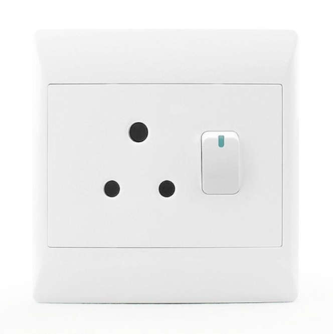 SINGLE WALL RSA SOCKET FLUSH MOUNT 4X4 250VAC 16A STI-1075