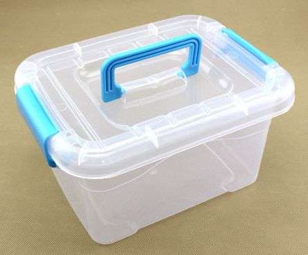 1.5L CLEAR PLASTIC STORAGE BIN 195x150x100mm 200293