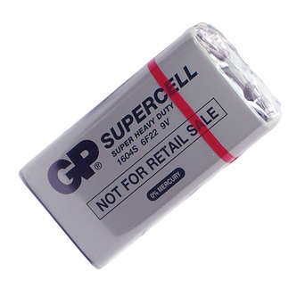 PP3=9V=BATTERY ZINC MANGANESE - DMM USE   GP1604S / GN1604S *A*