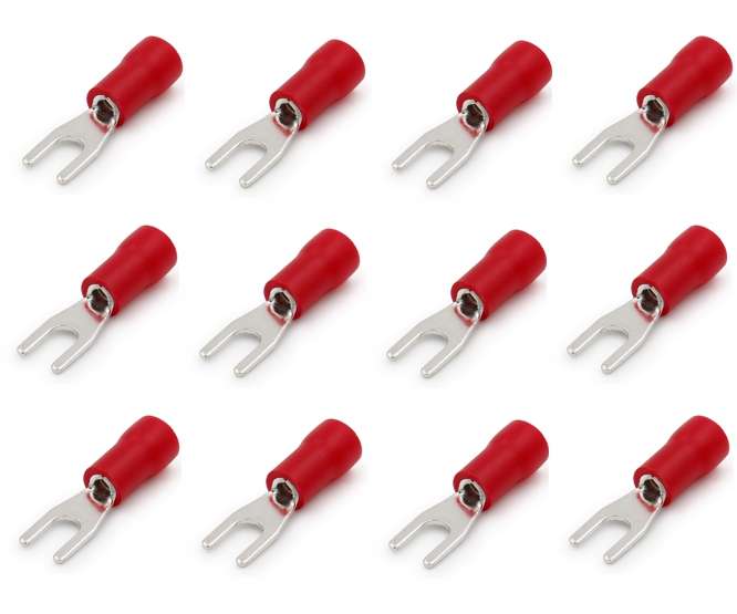 TERMINAL PRE-INS FORK RD 3.2mm 1K/BAG SV 1.25-3