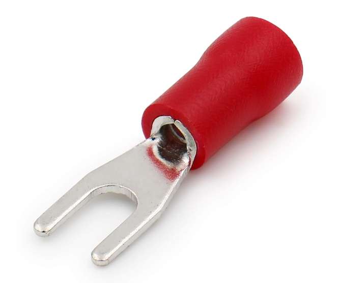 FORK PRE-INSULATED TERMINAL RED 6.4mm SV 1.25-6S