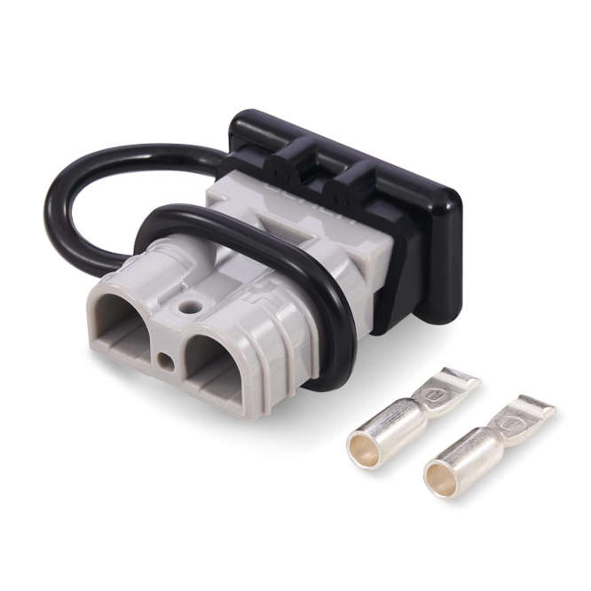 PLUG HOUSING CONN. 2W 50A 600V 10mm2 KIT WITH TERM & COVER SY-50A-GREY