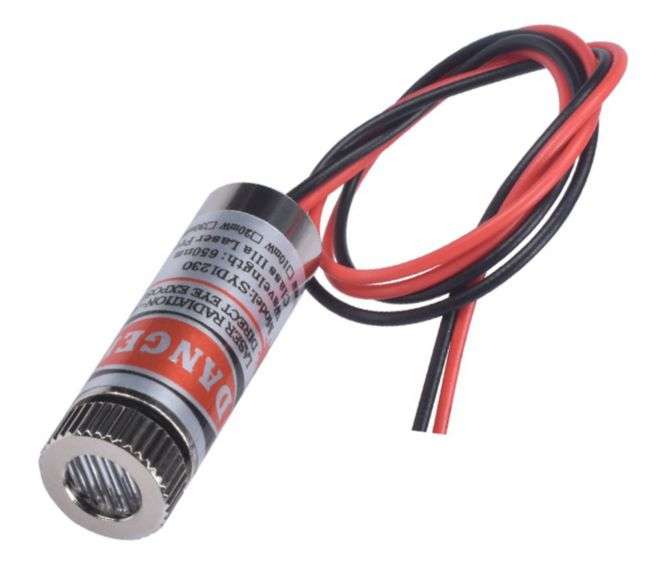RED LASER LINE / DASH (-) MODULE 12mm 650nm 5mw 5V SYD1230