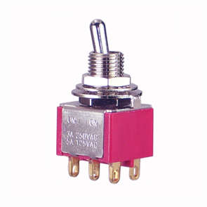 MINI TOGGLE SWITCH DPDT ON-ON SOL T80T-8011-TEBG