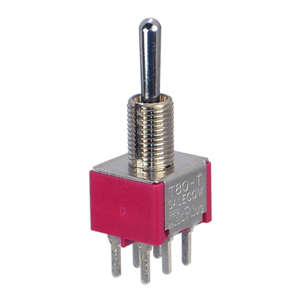 TOGGLE SWITCH DPDT (ON)-OFF-(ON) PCB  T8012A-SECQ-H-Z54