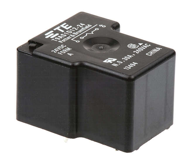 POWER RELAY PCB 24V 30A SPST 33x27x20mm T9AS1D12-24 1-1393210-8