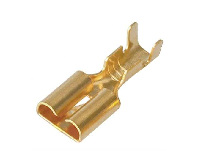 TERMINAL UN-INS BRASS 6.35mmx0.8 FEM  06032 123 204 L
