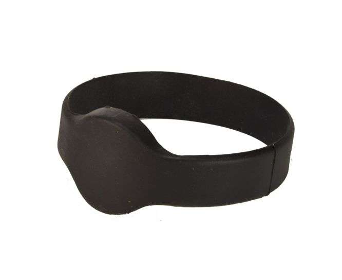 WRIST BAND RFID TAG 125KHz BLACK TK4100 125KHz