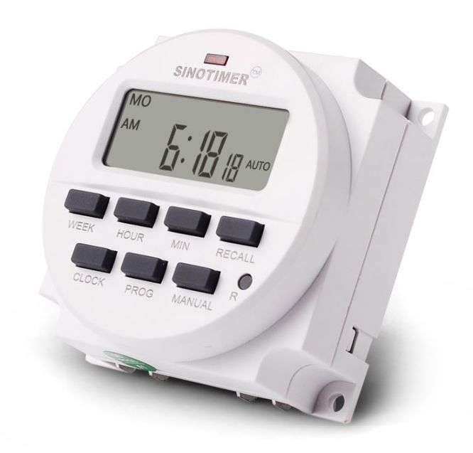 12VDC DIGITAL WEEKLY PROGRAMMABLE TIMER 15A 60x60x32mm  TM618N-4 12VDC / 190704