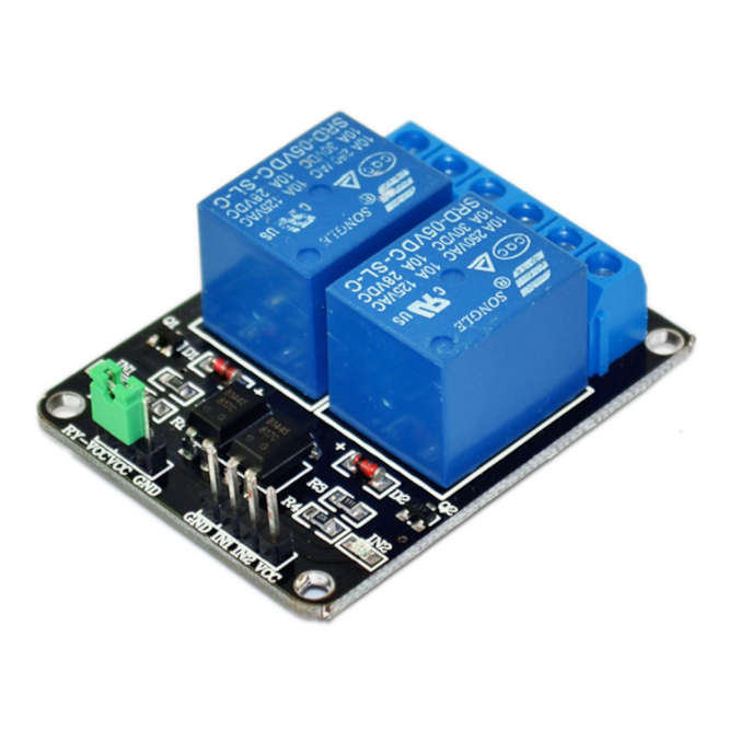 2-CH RELAY 5V COIL, MODULE BOARD (ACTIVE-LOW) TS0817