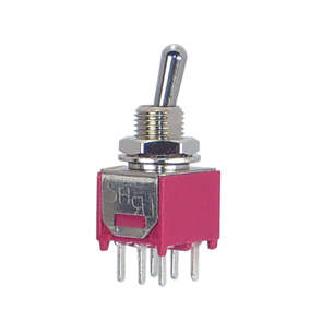 MINI TOGGLE SWITCH DPDT ON-ON PCB TS40T-TS5-TECQ