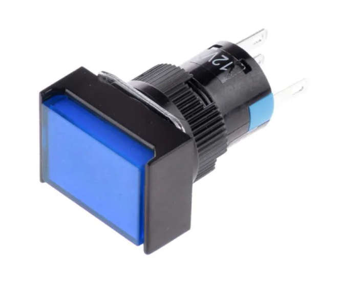 PUSH BUTTON ILL-BL MOM 1xNONC 12V TT16-MLL