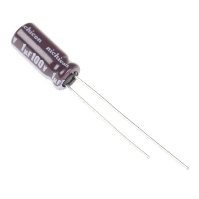 RADIAL ELECTROLYTIC CAPACITOR 1uF 100V HT UPS2A010MDD