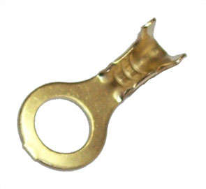 TERMINAL UN-INS RING LUG BRASS 6mm UR6