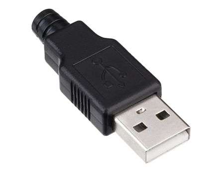 REWIREABLE USB-A PLUG IN BLACK HOUSING 180048 *DBK*