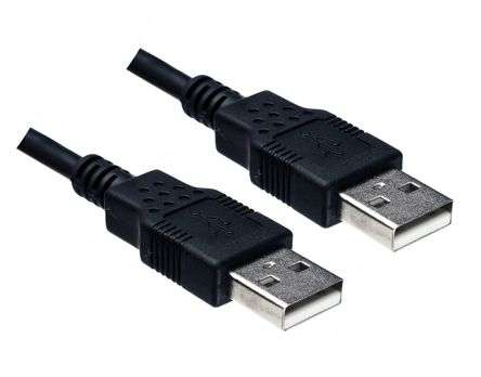 LEAD USB A-PLUG TO A-PLUG 1.8m BLACK ZR07000-B
