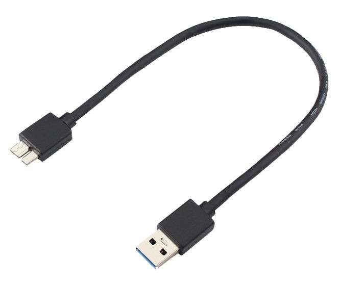 1M USB3.0 LEAD TYPE-A PLUG - MICRO-B PLUG BLACK USB3.0