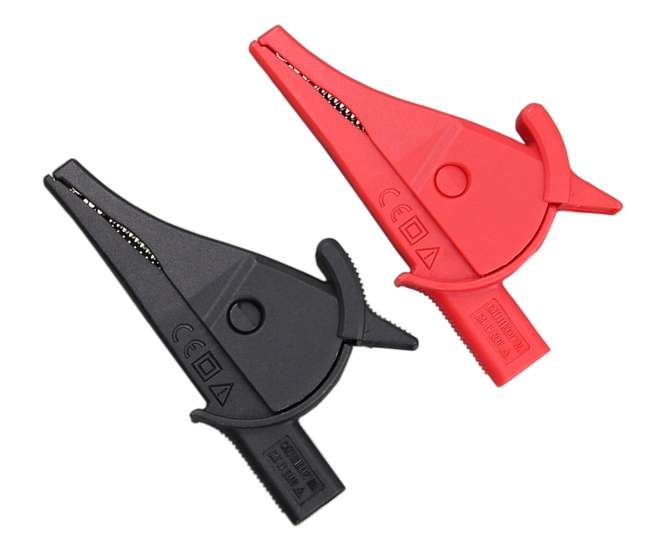 SET OF 36mm INSULATED CROC CLIP 4mm BANANA SOCKET RED/BLACK UT-C02A