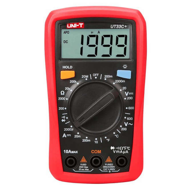 HAND HELD MULTIMETER / DMM 3 1/2 DIGITS UT33C+