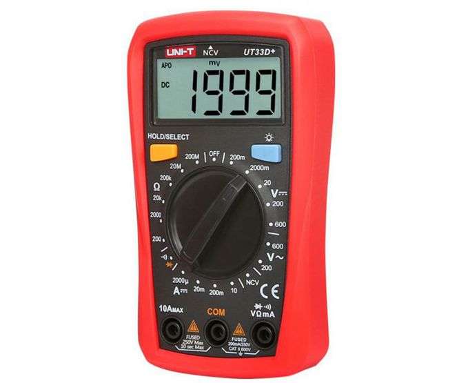 MULTIMETER 3-1/2 DIGITS AUTO-OFF 500V 10A UT33D+