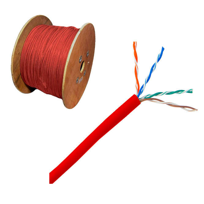 CAT5e UTP 8C ETHERNET STRANDED CABLE UNSCREENED RED- 500m/DRUM UTP5EFRD