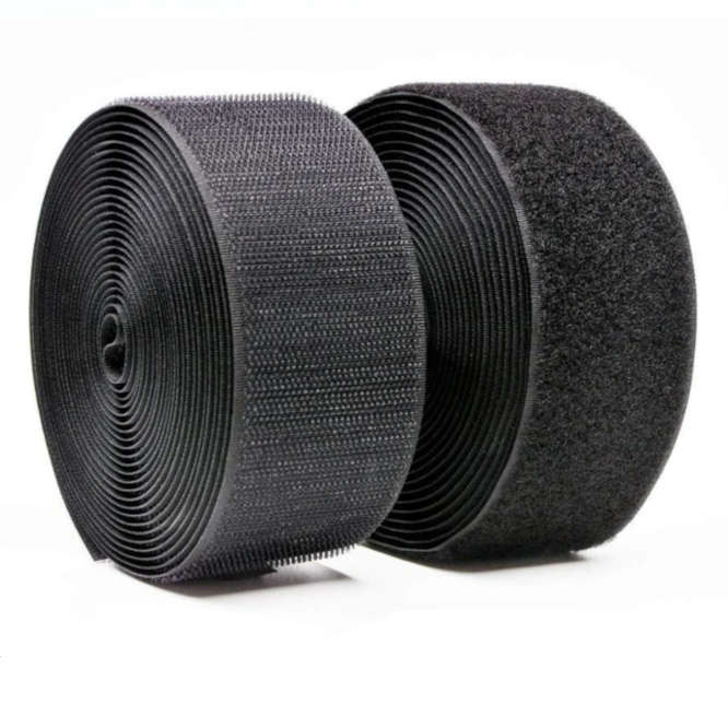 ADHESIVE VELCRO TAPE BLACK 20mmx3m HOOK & LOOP (1L+1H) 2pcs VELCRO-LH-AD-BK-20MM-3M